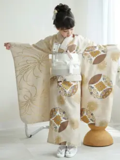 【44】7歳女の子 新作utatane エクリュ七宝 +5000円