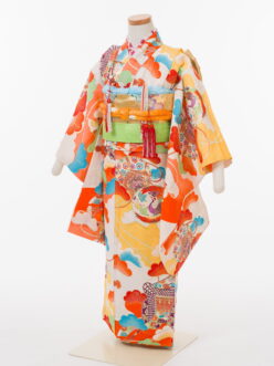 ☆【52】7歳女の子　アンティーク着物　※少し小さめ＋3000円